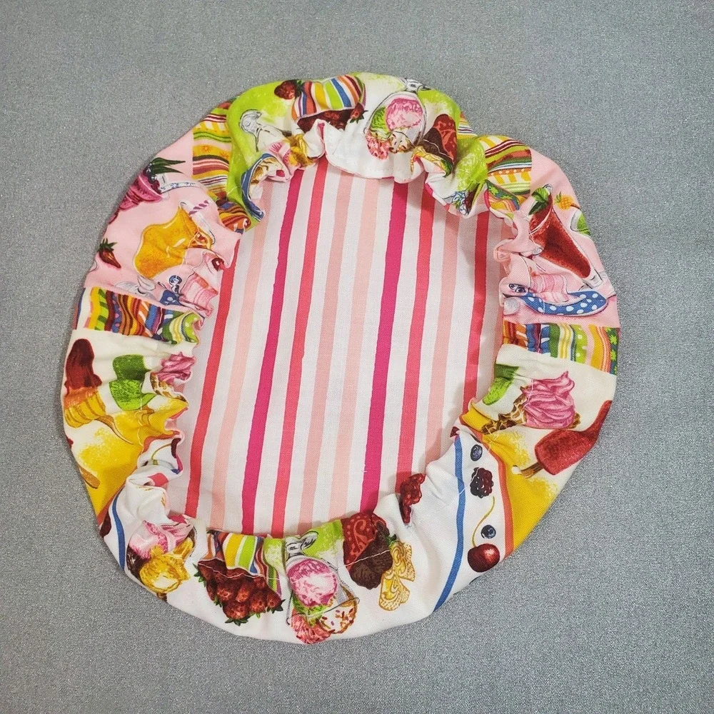 Ice Cream Shoppe Stripes Reversible KitchenAid Mixer Mixing‎ Bowl Cover Baking